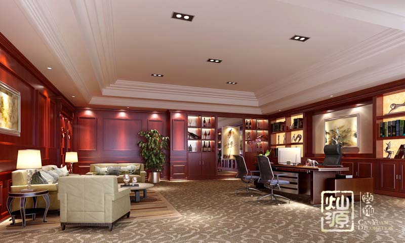 南寧總經理辦公室裝修案例賞析-燦源給您驚艷打造